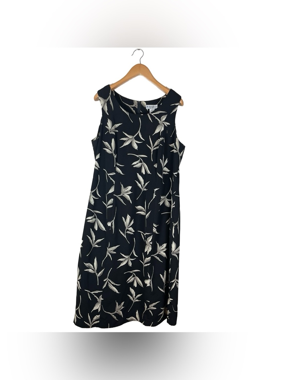 Vintage Y2K Dressbarn Black Tropical A-Line Dress Women’s Size 20